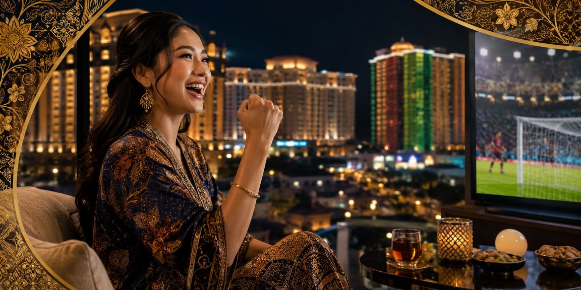 Suasana hiburan kasino di Genting Highlands dengan reka bentuk batik Malaysia