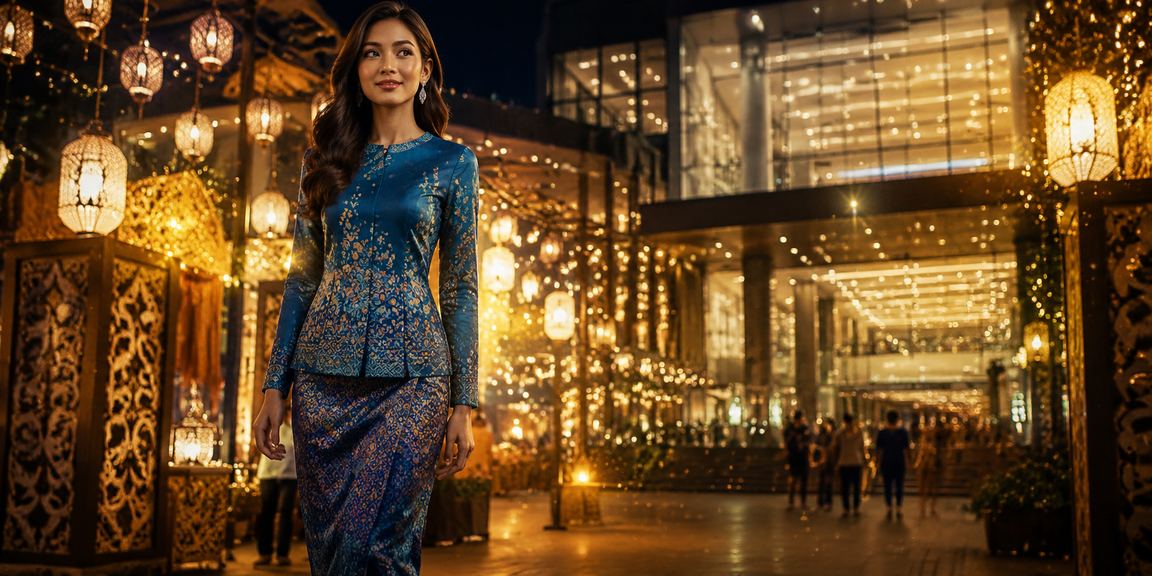Suasana hiburan kasino di Kuala Lumpur dengan pakaian baju kurung tradisional Malaysia